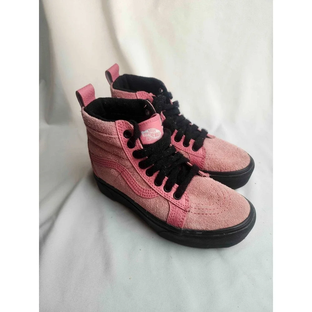 Vans Sk8-Hi Sneakers Mens 3.5 Pink Suede High Top Shoes 721356 Skate Lace Up